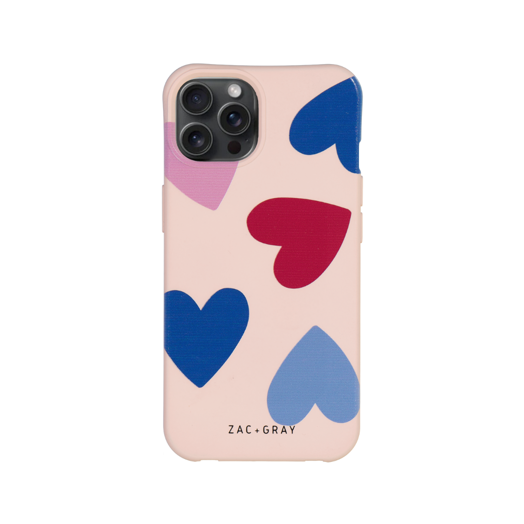 ROSÉ PINK HEARTS PATTERNED CASE