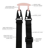 Samsung S23 ROSÉ PINK CASE + MIDNIGHT BLACK STRAP