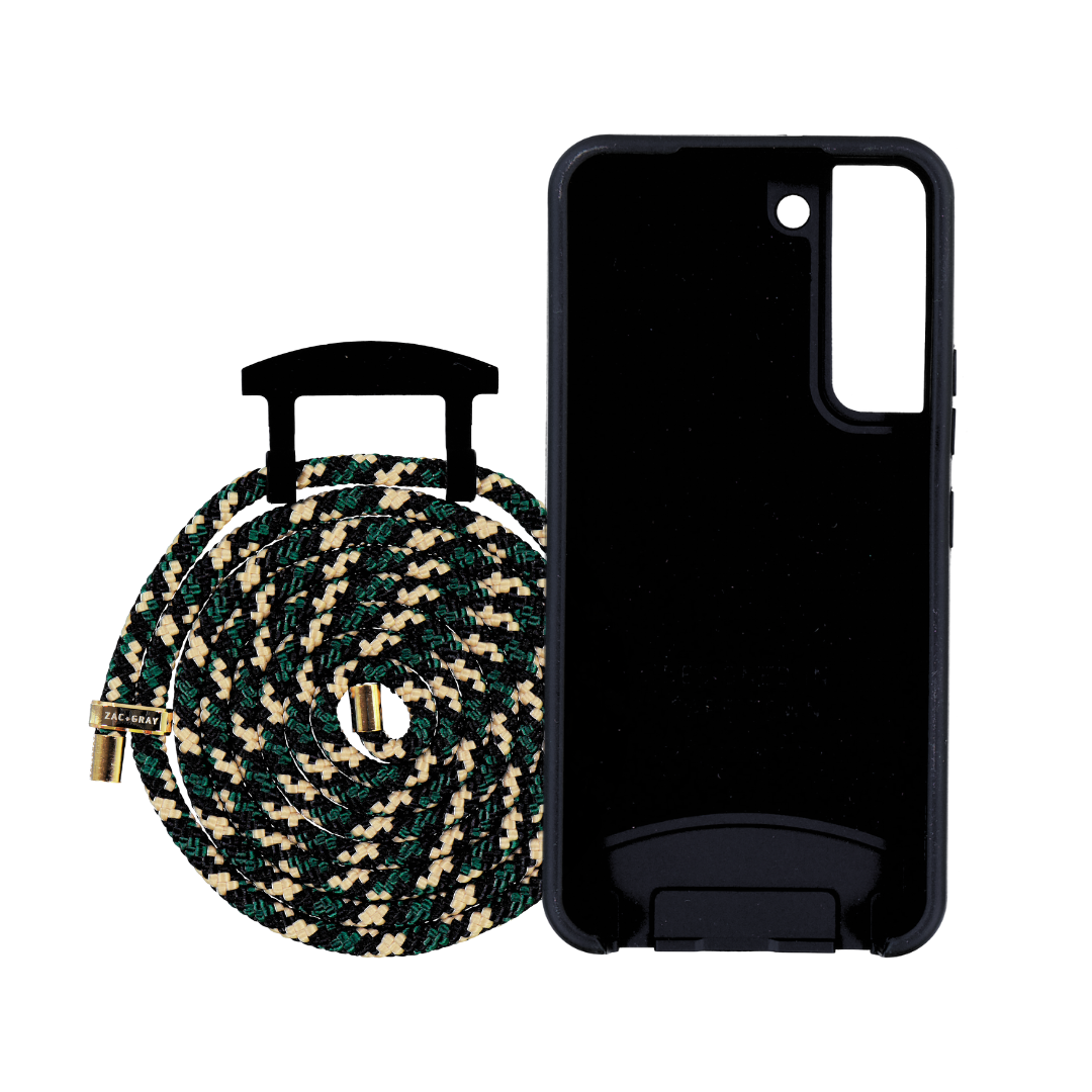 Samsung S21 MIDNIGHT BLACK CASE + FOREST CORD