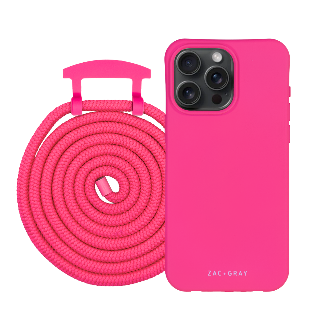 iPhone 13 Pro Max HOT PINK CASE + CORD – ZAC+GRAY iPhone 13 Pro Max HOT PINK CASE + CORD – ZAC+GRAY