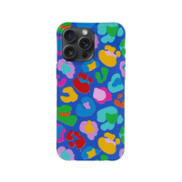 COBALT BLUE MULTI LEOPARD PATTERNED CASE