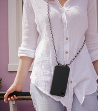 Samsung S25 Plus MIDNIGHT BLACK CASE + GLACIER CORD