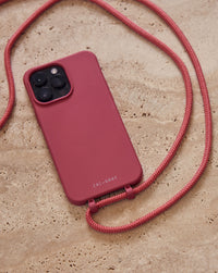 Samsung S25 RASPBERRY RED CASE + RASPBERRY RED CORD