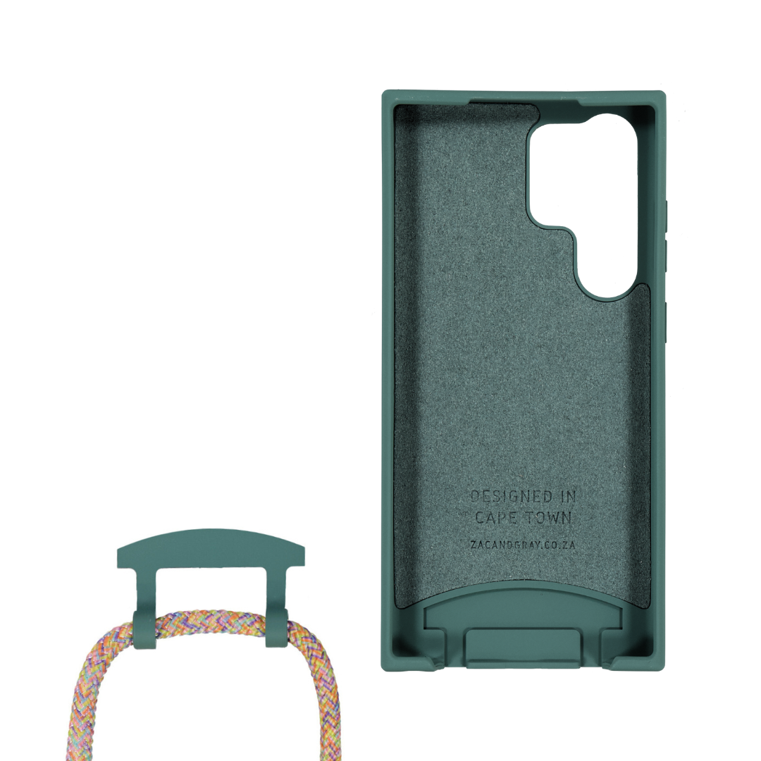 Samsung S25 Ultra TIDAL TEAL CASE + RAINBOW CORD