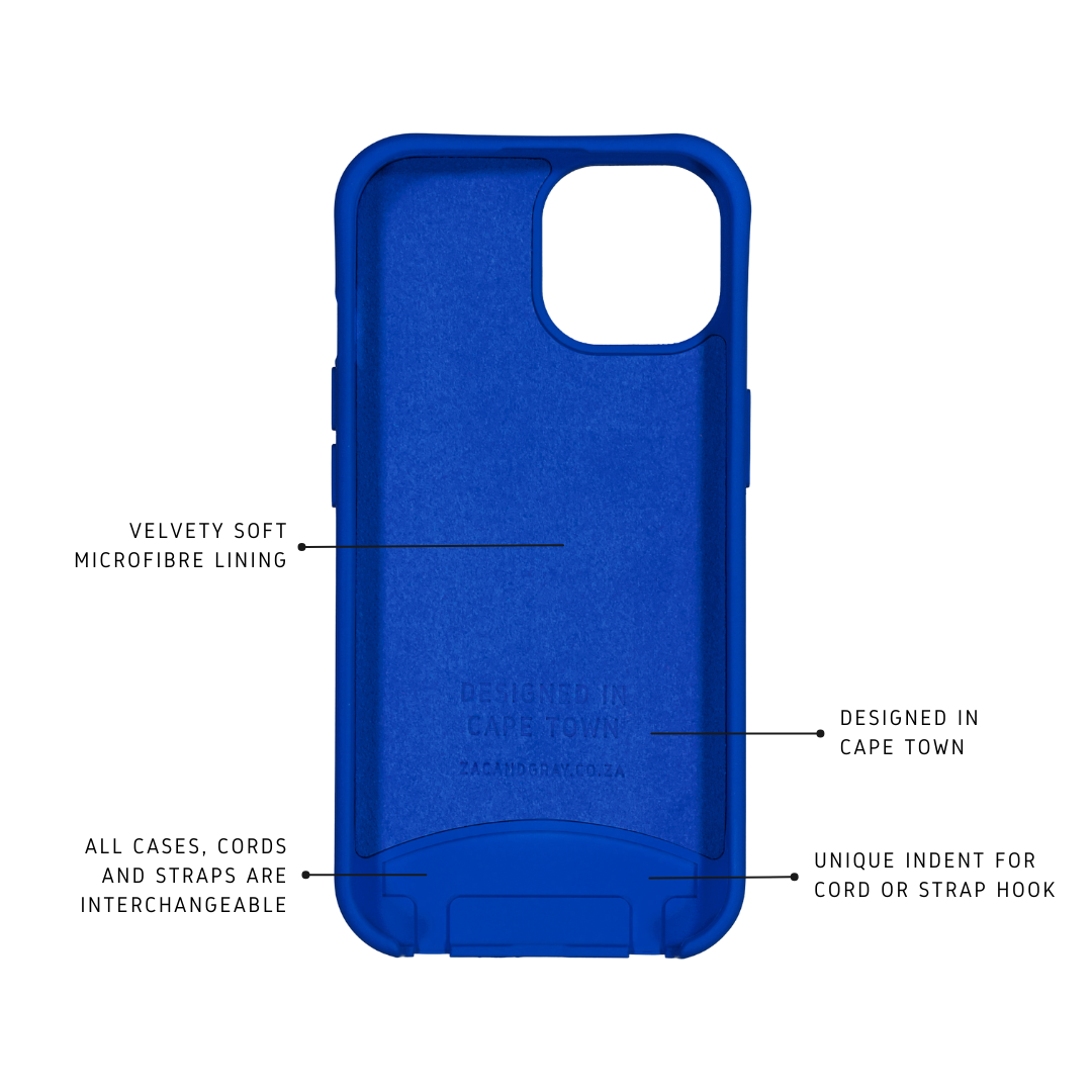 COBALT BLUE MULTI LEOPARD PATTERNED CASE