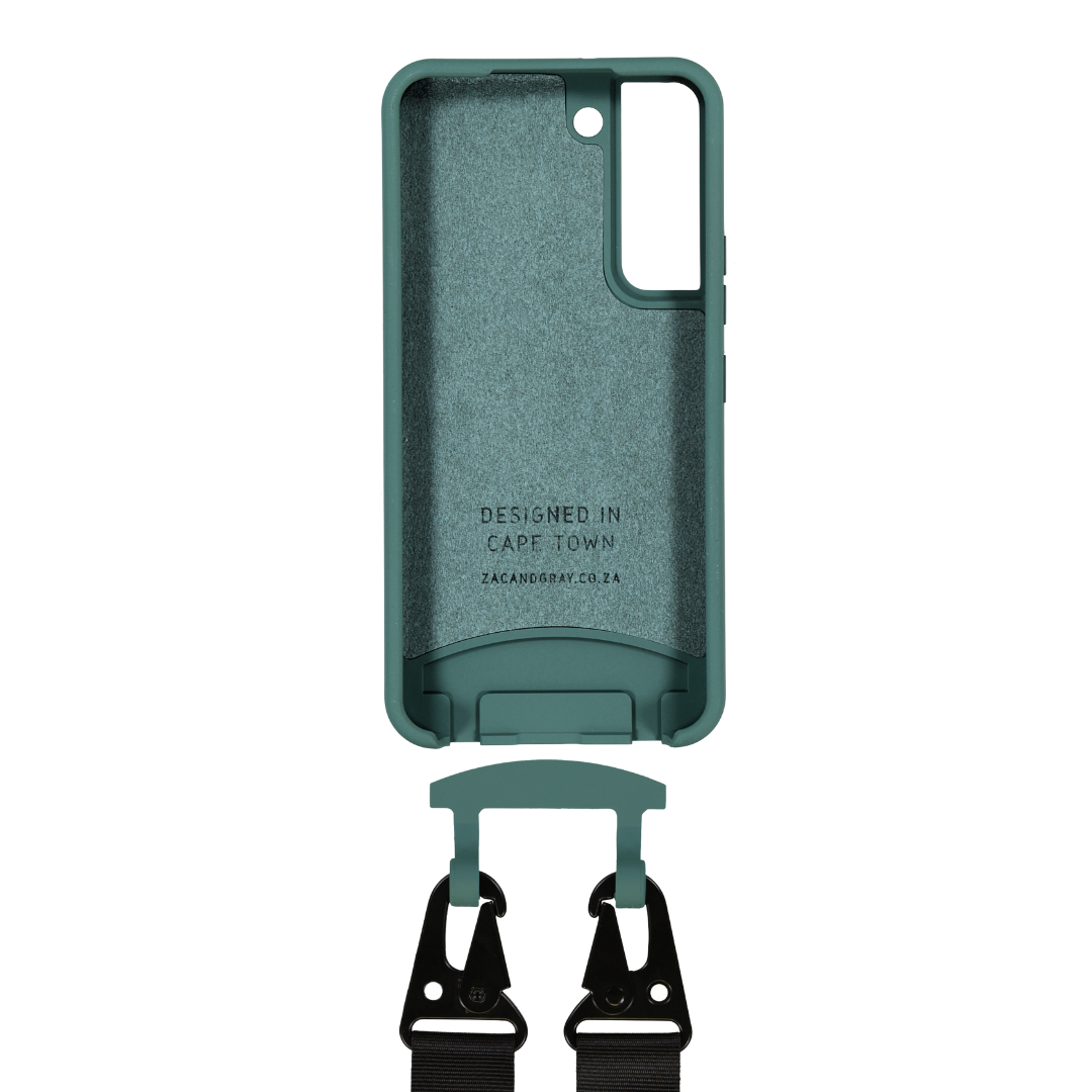 Samsung S22 TIDAL TEAL CASE + MIDNIGHT BLACK STRAP