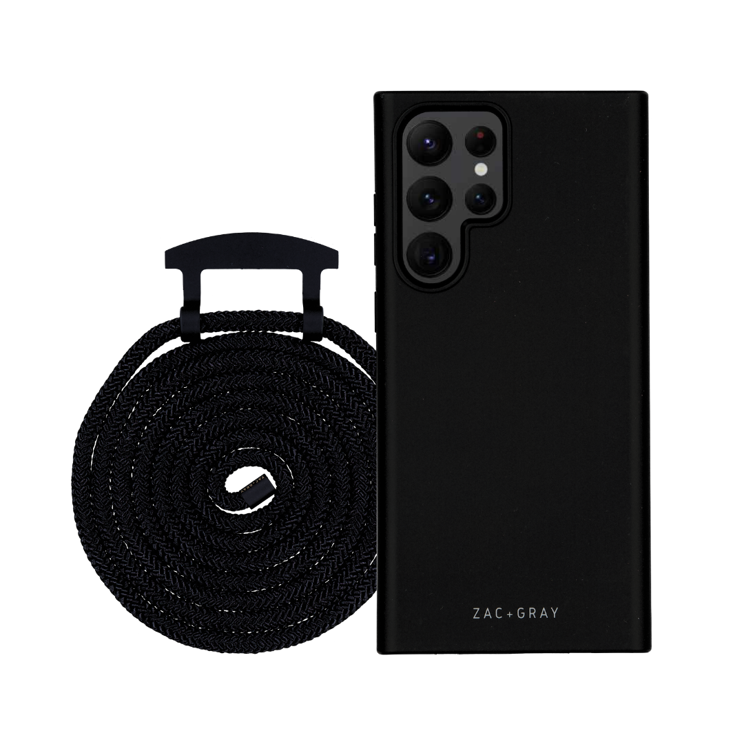Samsung S22 Ultra MIDNIGHT CASE + MIDNIGHT BLACK CORD