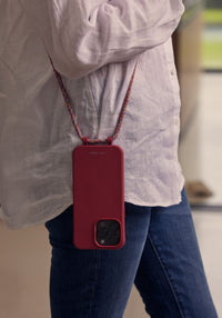 Samsung S25 RASPBERRY RED CASE + RAINBOW RED CORD