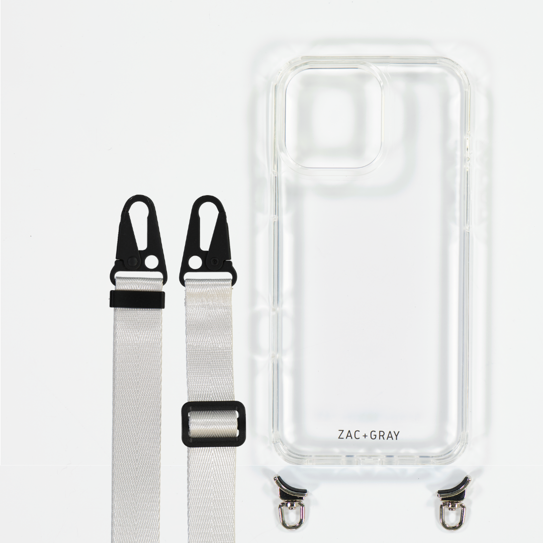 CRYSTAL CLEAR TRANSPARENT CASE WITH STRAP