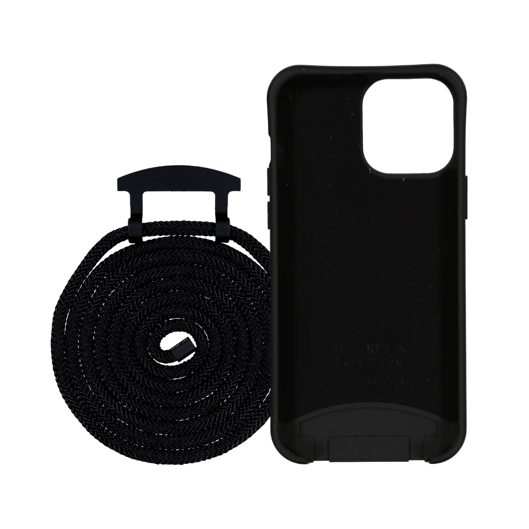 iPhone 6/6S/7/8/SE (2020 & 2022) MIDNIGHT BLACK CASE + MIDNIGHT BLACK CORD