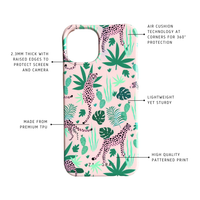 ROSÉ PINK JUNGLE LEOPARD PATTERNED CASE