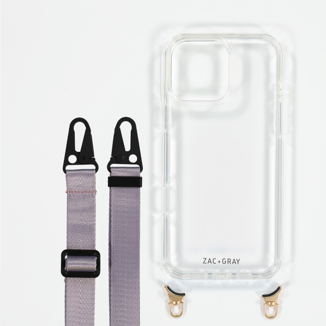 CRYSTAL CLEAR TRANSPARENT CASE WITH STRAP