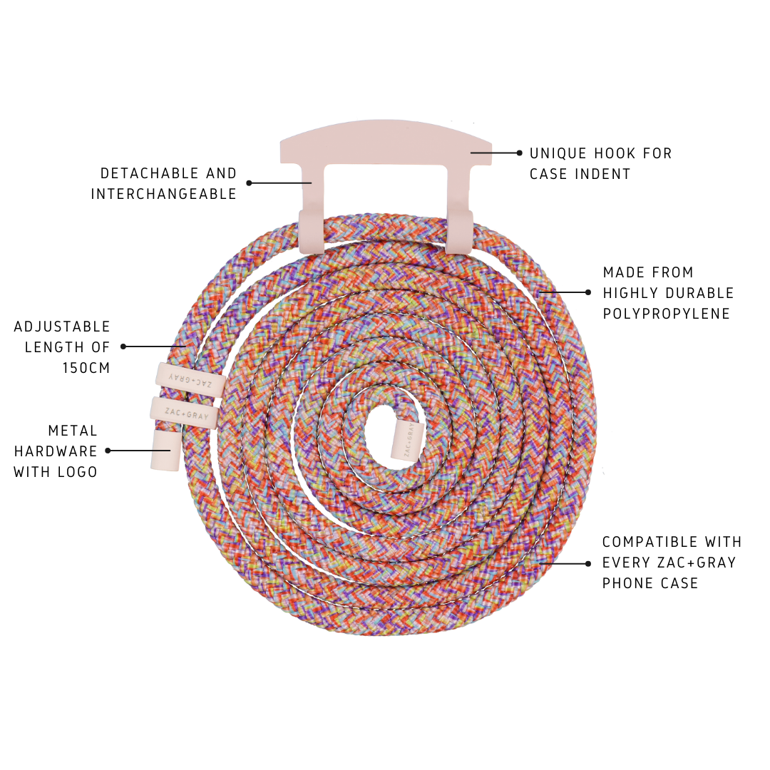 Samsung S22 Ultra ROSÉ PINK CASE + RAINBOW RED CORD