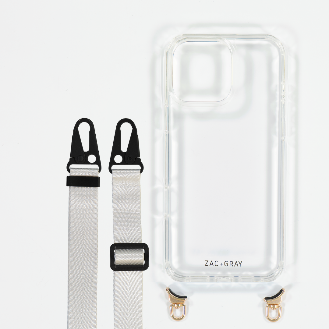 CRYSTAL CLEAR TRANSPARENT CASE WITH STRAP