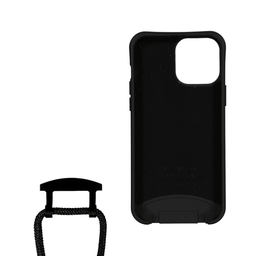 iPhone 6/6S/7/8/SE (2020 & 2022) MIDNIGHT BLACK CASE + MIDNIGHT BLACK CORD