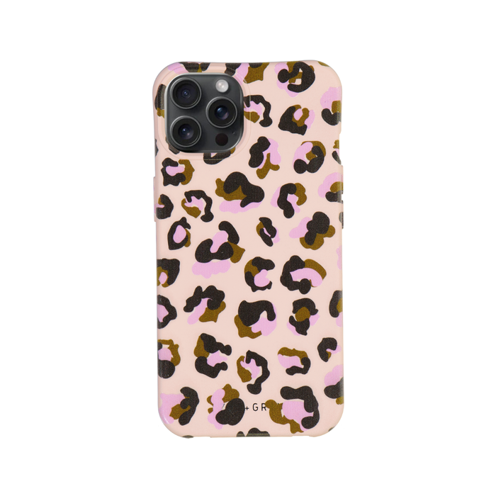 ROSÉ PINK LEOPARD PATTERNED CASE