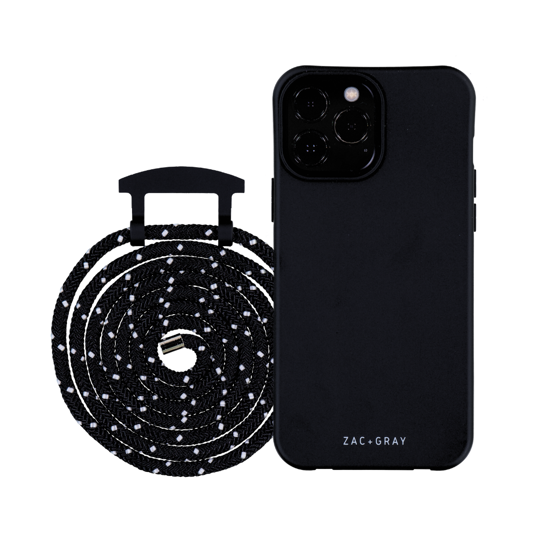 iPhone XR MIDNIGHT BLACK CASE + MIDNIGHT SKY CORD