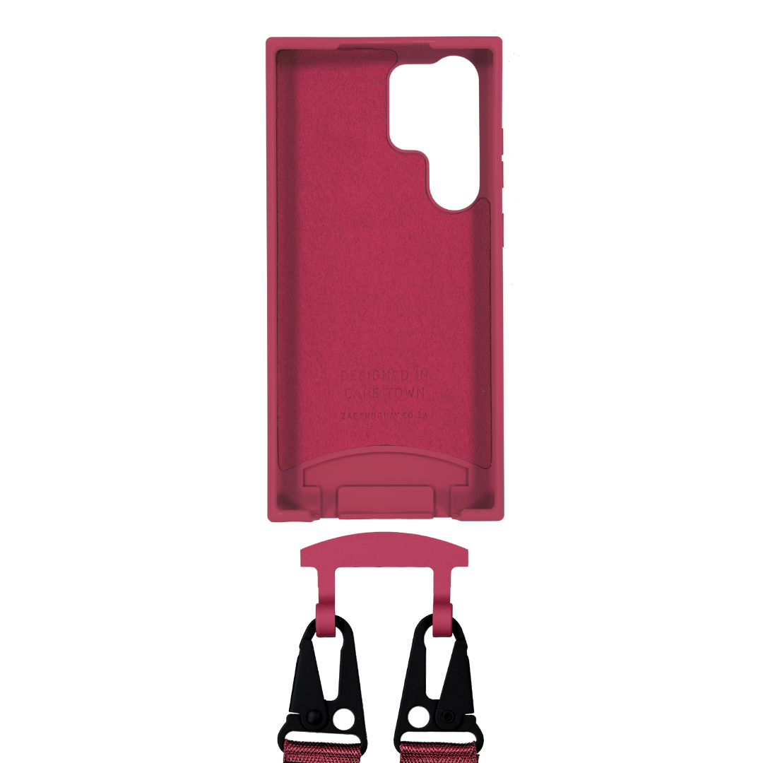 Samsung S25 Ultra RASPBERRY RED CASE + RASPBERRY RED STRAP