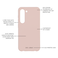 Samsung S24 Ultra ROSÉ PINK CASE + POMEGRANATE CORD