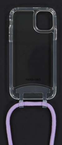 iPhone 11 Pro TRANSPARENT CASE + LAVENDER CORD