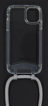 iPhone 11 Pro TRANSPARENT CASE + SILVER STORM CORD