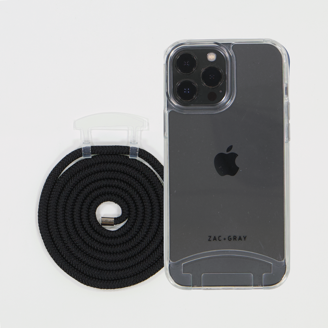 iPhone 11 TRANSPARENT CASE MIDNIGHT BLACK CORD – Zac+Gray