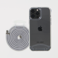 iPhone 11 TRANSPARENT CASE + SIVER STORM CORD