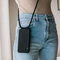 iPhone 6/6S/7/8/SE (2020 & 2022) MIDNIGHT BLACK CASE + MIDNIGHT BLACK CORD