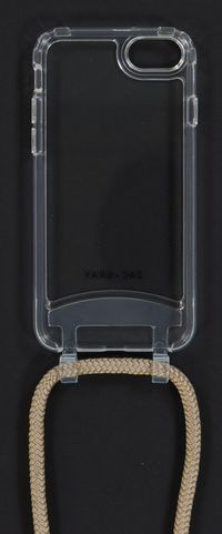 iPhone 6/6S/7/8/SE (2020 & 2022) TRANSPARENT CASE + BEACH BRONZE CORD