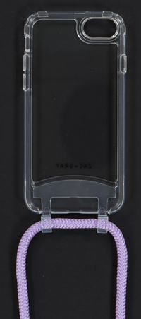 iPhone 6/6S/7/8/SE (2020 & 2022) TRANSPARENT CASE + LAVENDER CORD