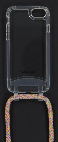 iPhone 6/6S/7/8/SE (2020 & 2022) TRANSPARENT CASE + RAINBOW CORD