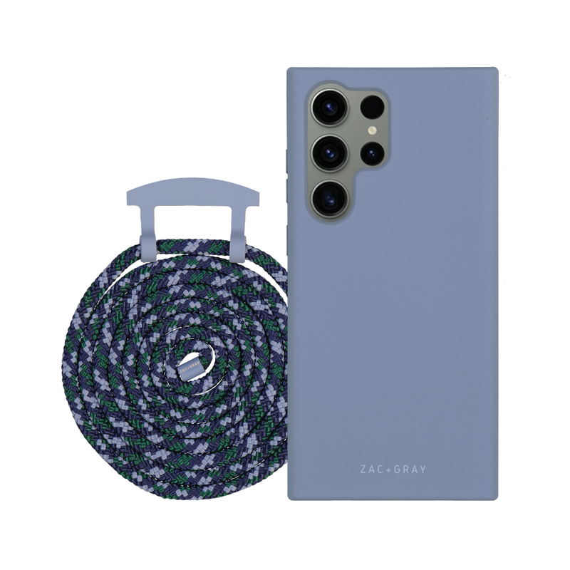 Samsung S23 Ultra BLUE FOG CASE + CORD