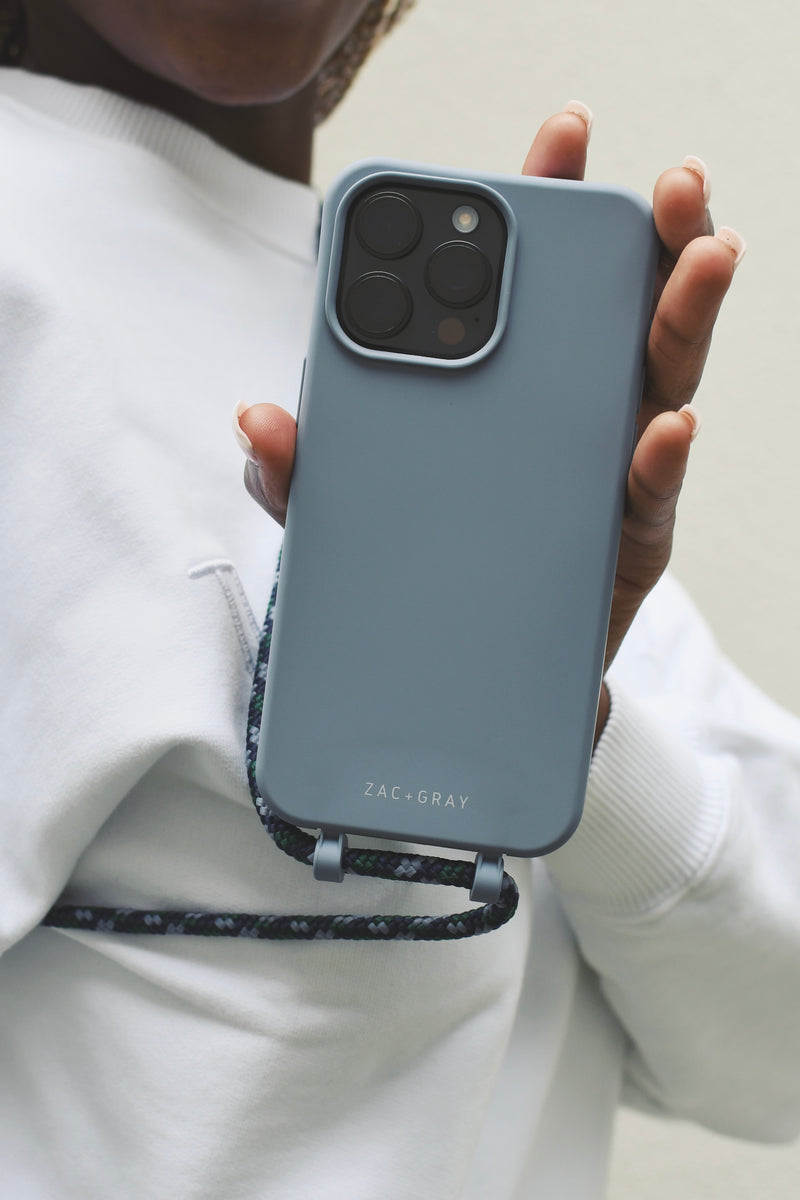 iPhone 14 Pro Max BLUE FOG CASE + OCEAN CORD