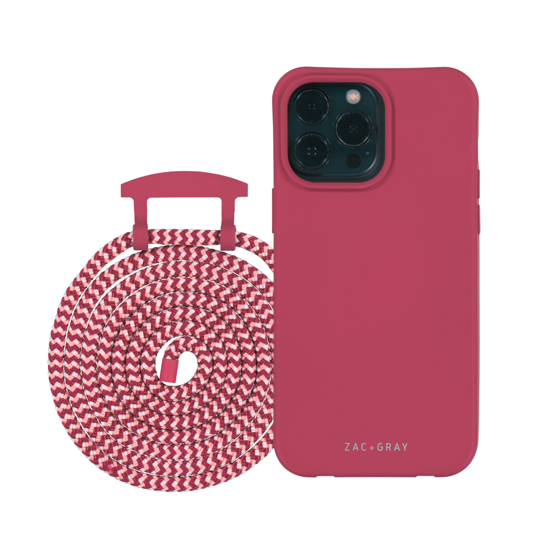 iPhone 16 Pro Max RASPBERRY RED CASE + CORD - MAGSAFE