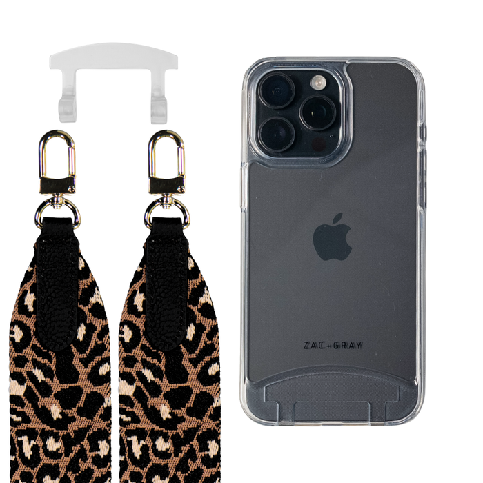 iPhone 16e and iPhone 17e TRANSPARENT CASE + PATTERNED STRAP