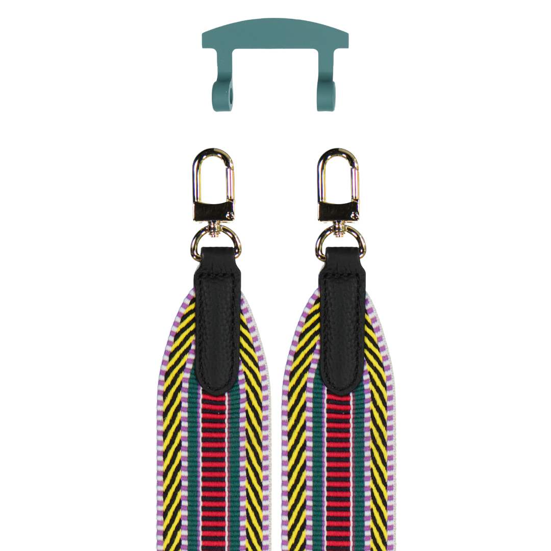 PATTERNED STRAP + TIDAL TEAL HOOK