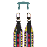 PATTERNED STRAP + TIDAL TEAL HOOK