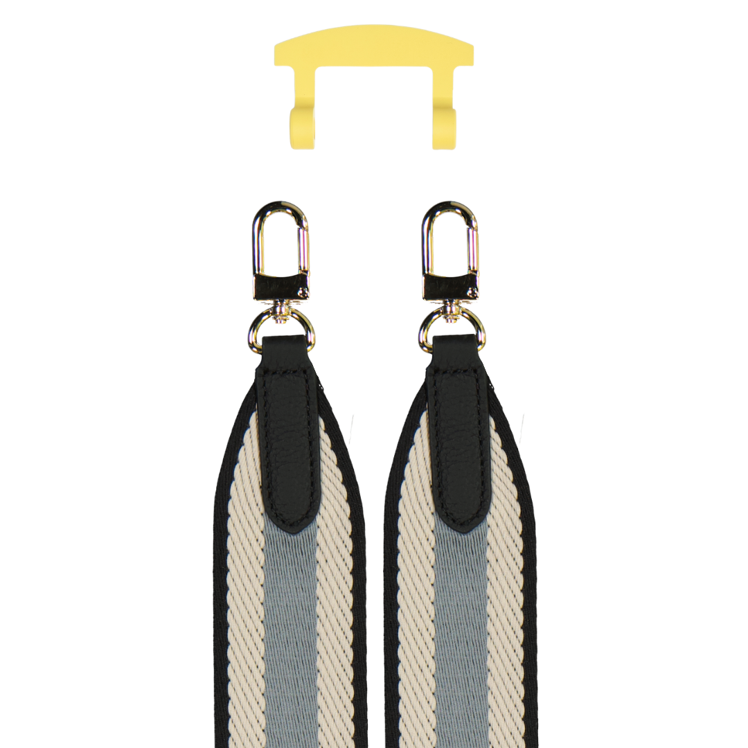 PATTERNED STRAP + SUNSHINE YELLOW HOOK