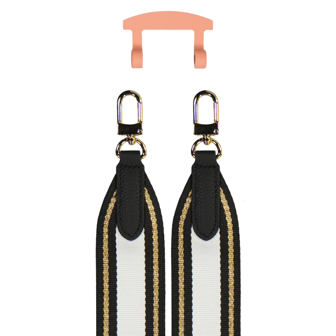 PATTERNED STRAP + SUNSET CORAL HOOK