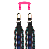 PATTERNED STRAP + HOT PINK HOOK