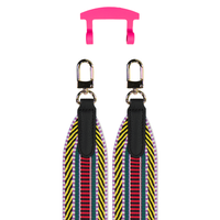 PATTERNED STRAP + HOT PINK HOOK
