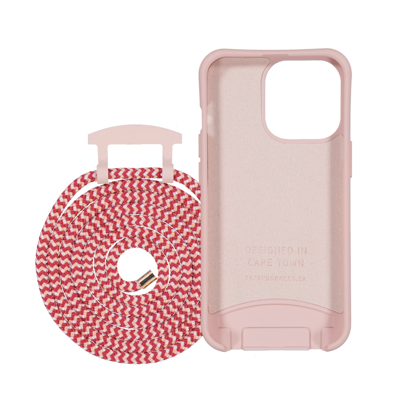 iPhone 13 Pro ROSÉ PINK CASE + POMEGRANATE CORD