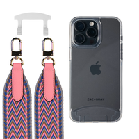 iPhone 16 Pro Max TRANSPARENT CASE + PATTERNED STRAP