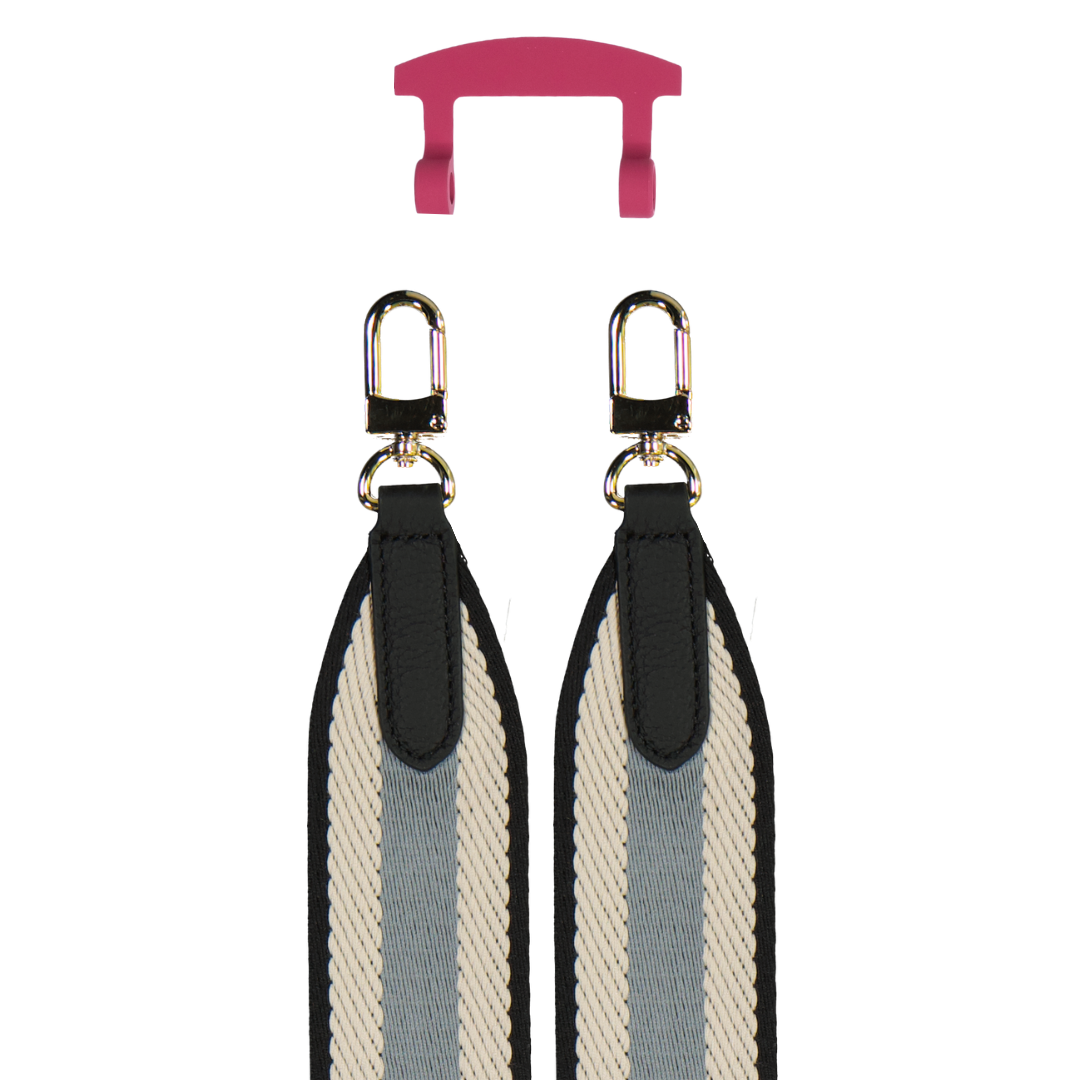 PATTERNED STRAP + RASPBERRY RED HOOK
