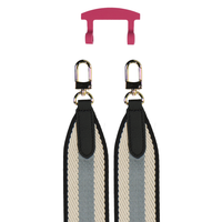 PATTERNED STRAP + RASPBERRY RED HOOK