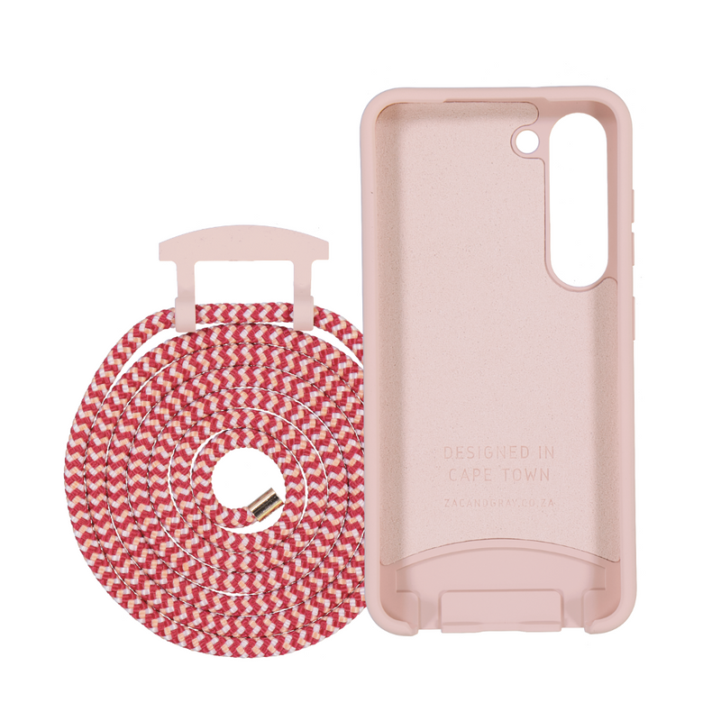 Samsung S21 FE ROSÉ PINK CASE + POMEGRANATE CORD