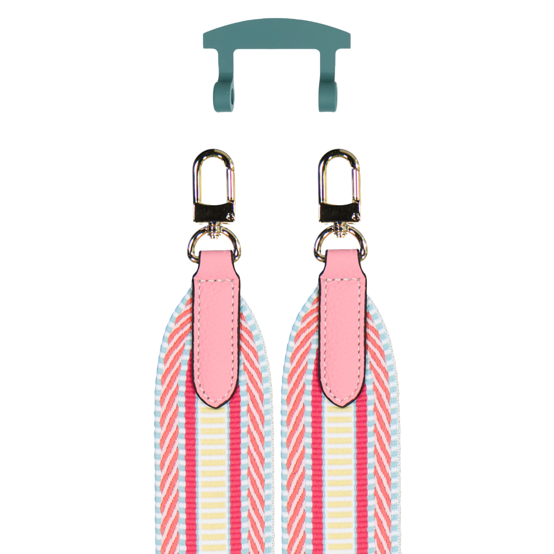 PATTERNED STRAP + TIDAL TEAL HOOK
