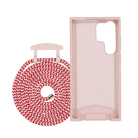 Samsung S23 Ultra ROSÉ PINK CASE + POMEGRANATE CORD