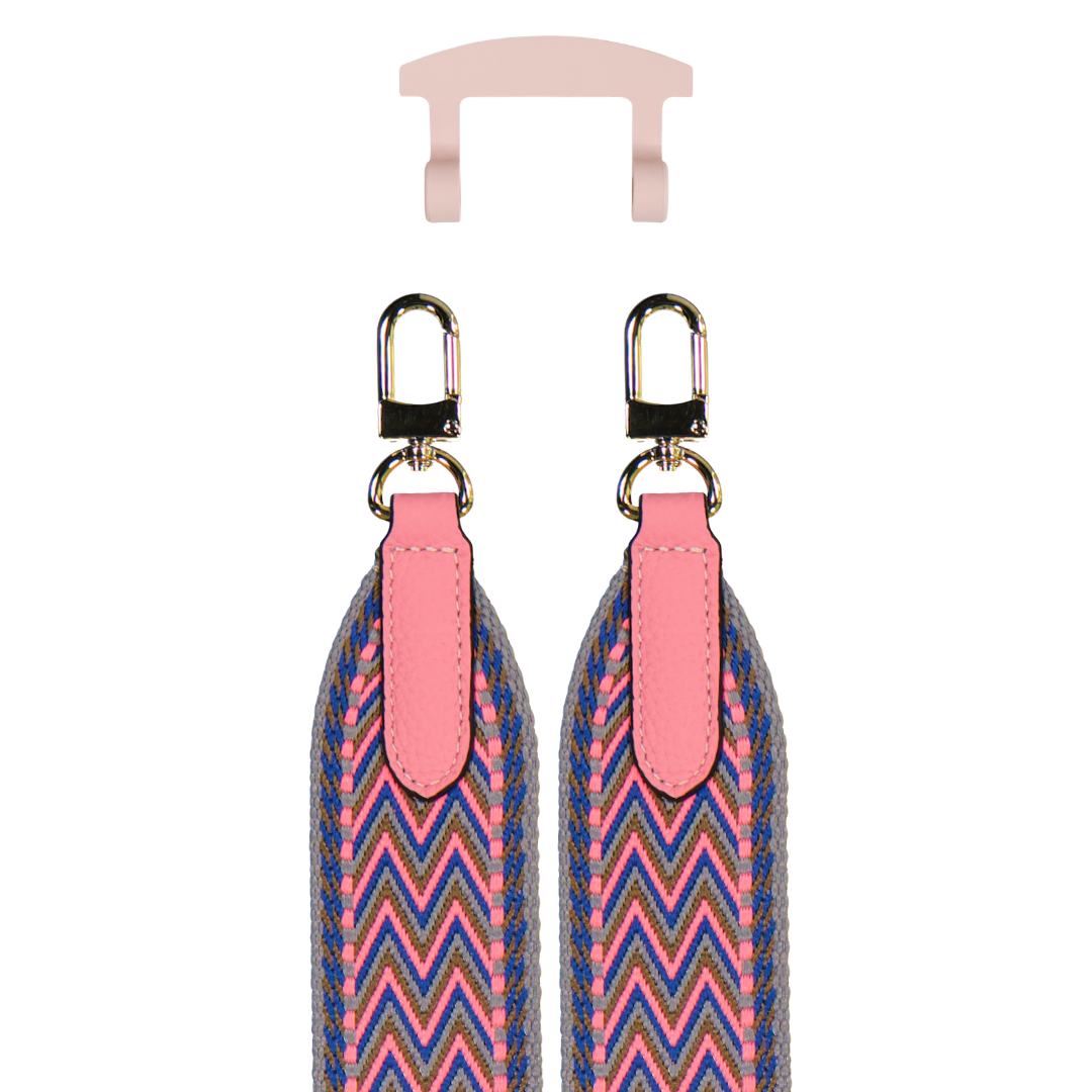 PATTERNED STRAP + ROSÉ PINK HOOK