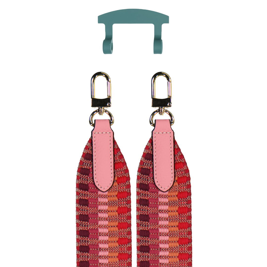 PATTERNED STRAP + TIDAL TEAL HOOK